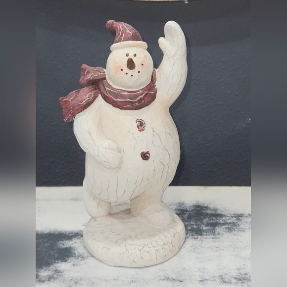 Other - Christmas Snowman Decor Rustic Country Figurine 9" German Inspired  Fabulous! A+